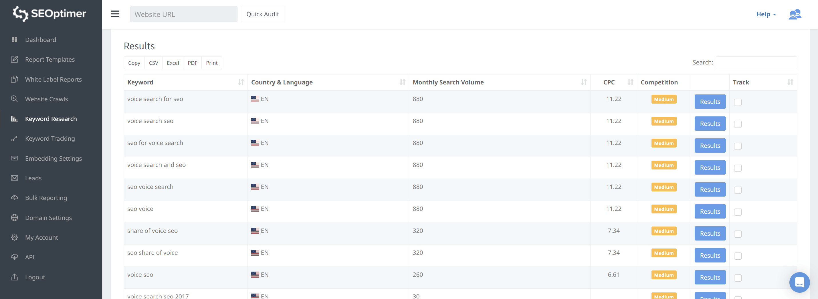 seoptimer keyword research